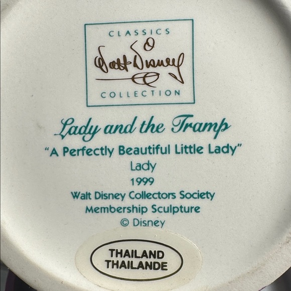 Disney collection "A Perfectly Beautiful Little Lady" dog figurine with COA - Picture 4 of 5